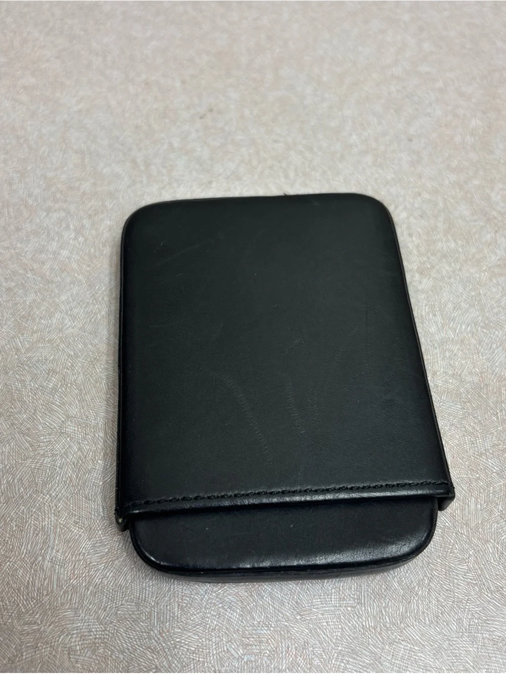 Coach Black Leather Slide Structured Business Card Holder Case Wallet 2 Pc